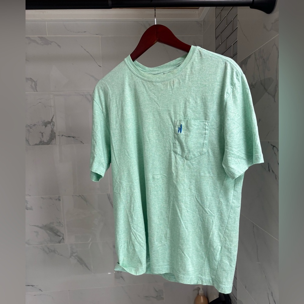 Johnnie-O Mint Green Pocket T-Shirt